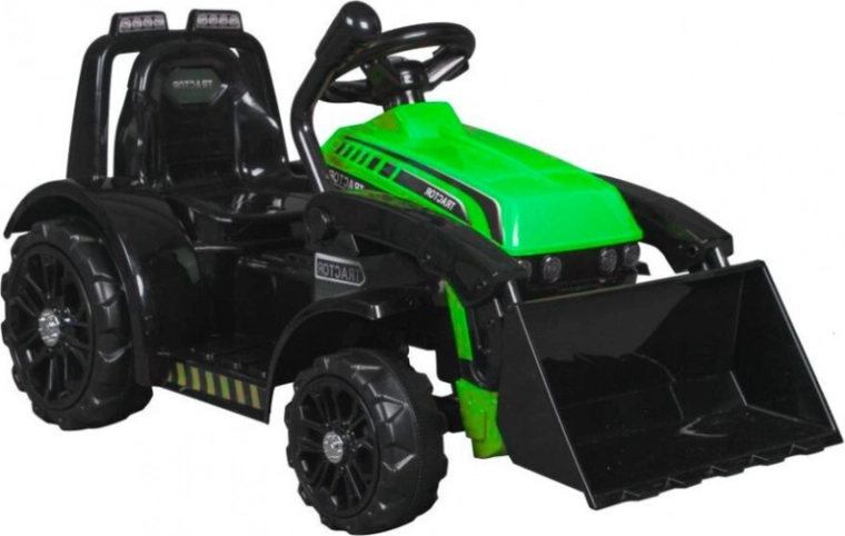 Tracteur électrique pour enfants avec chargeur et klaxon – vert