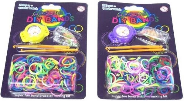 Kit de fabrication de bracelets avec élastiques et montre