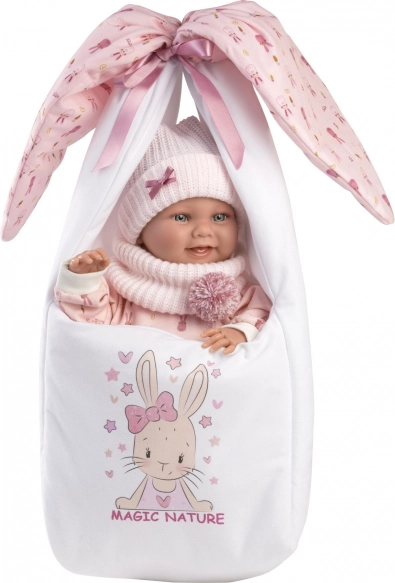 Llorens New Born fille – poupée réaliste bébé avec corps entièrement en vinyle 40 cm