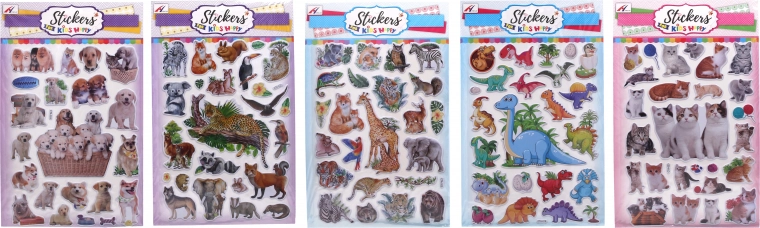 Autocollants avec des animaux – variantes mixtes