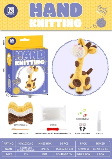 Kit créatif pour fabriquer une peluche en laine – girafe
