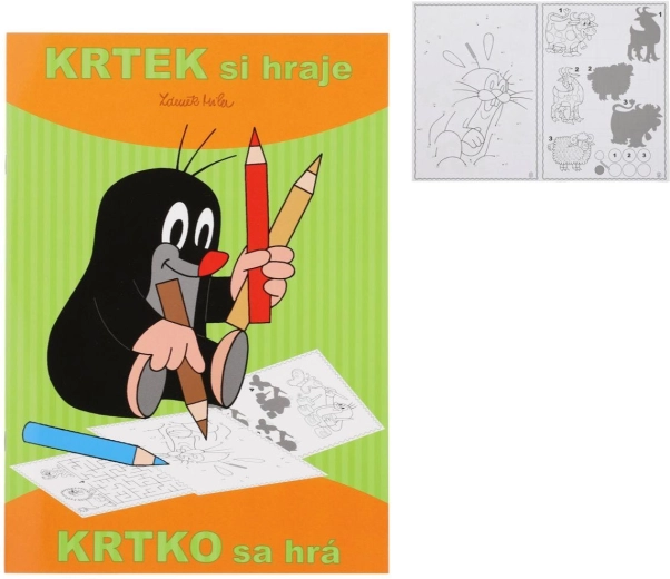 Livre de coloriage avec activités A4 La Petite Taupe joue