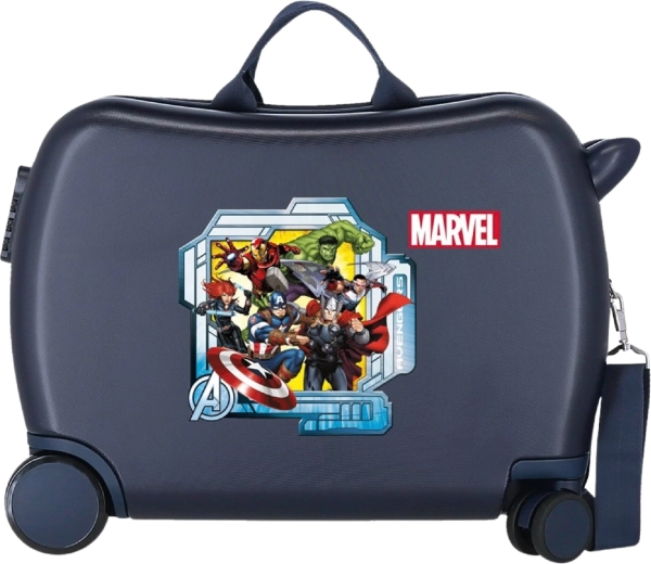 Valise enfant à roulettes à chevaucher Marvel Avengers Portal bleu foncé 34 l