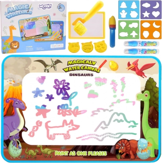 tapis magique de dessin à l’eau XXL 100 × 80 cm avec tampons et chiffres