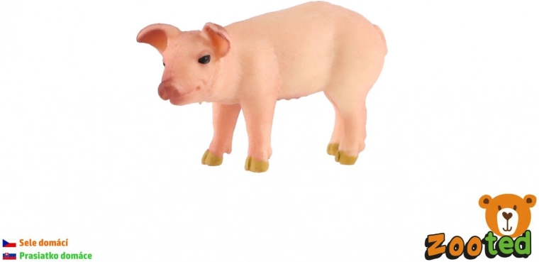 Figurine en plastique cochon domestique – porcelet 5 cm