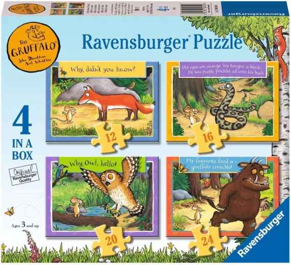 Puzzle Ravensburger Gruffalo : histoires de conte 4-en-1