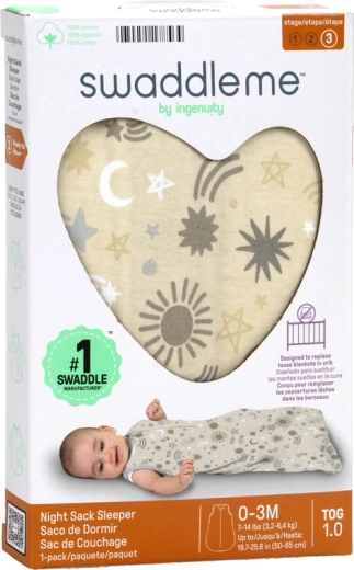 Gigoteuse en coton SwaddleMe™ Celestial Dance 1 TOG, 0 à 3 mois