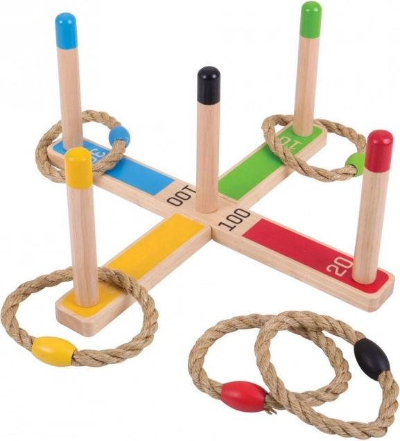 Jeu de lancer d’anneaux en bois BIGJIGS TOYS
