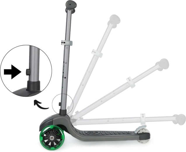 Pliage compact par bouton
