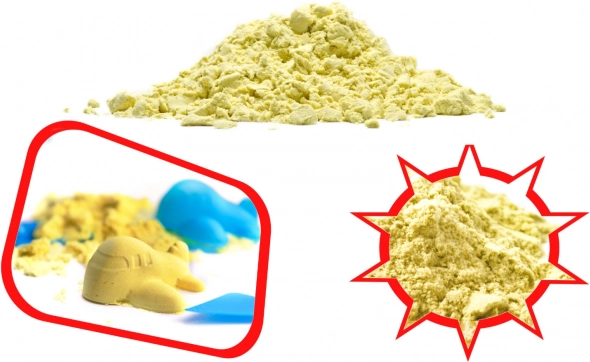 Sable cinétique magique pour enfants 1 kg – Jaune