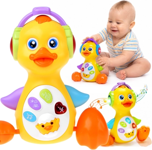 Caneton musical interactif pour enfants – marche, danse, chante et s’illumine