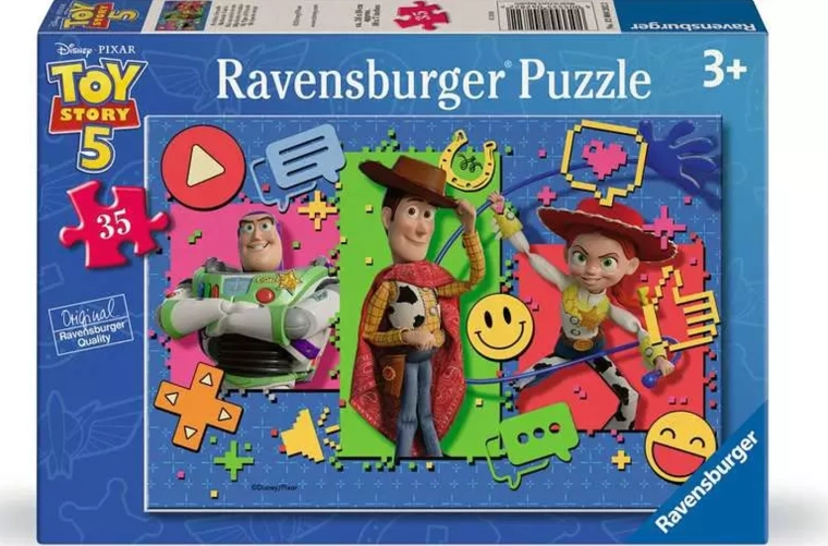 Puzzle Ravensburger Toy Story 5 : L’histoire des jouets – 35 pièces