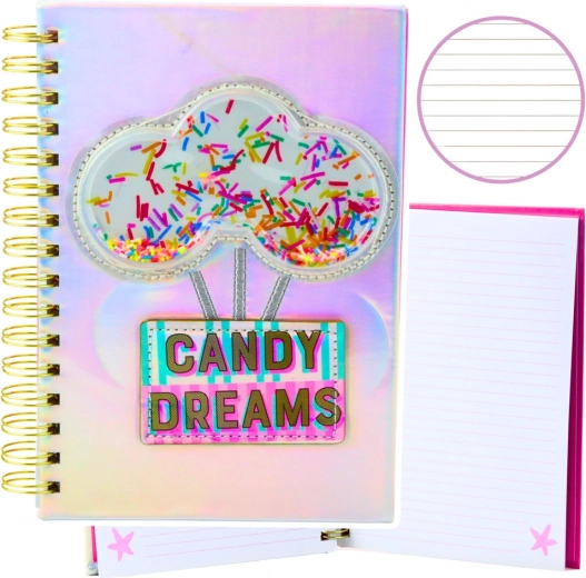 carnet ligné Candy Dreams holographique A5