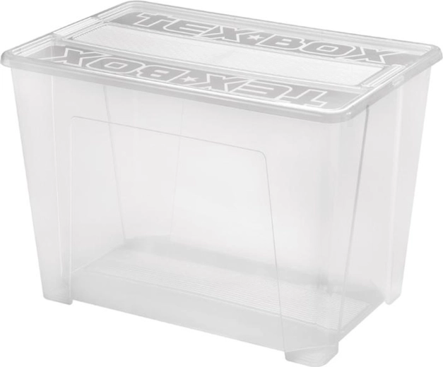 Boîte de rangement en plastique avec couvercle HEIDRUN TexBox 70 l