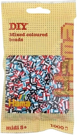 Perles à repasser Hama Midi rayées – mix 1000 pcs