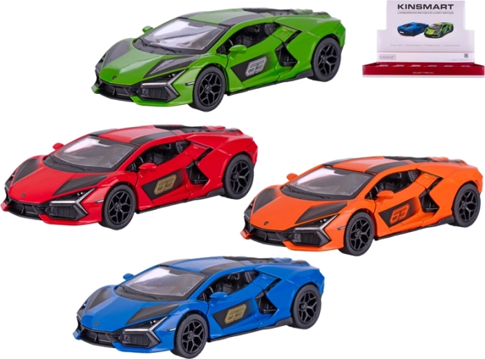 Modèle réduit métallique de Lamborghini Revuelto à l'échelle 1:38 avec moteur à rétrofriction Kinsmart