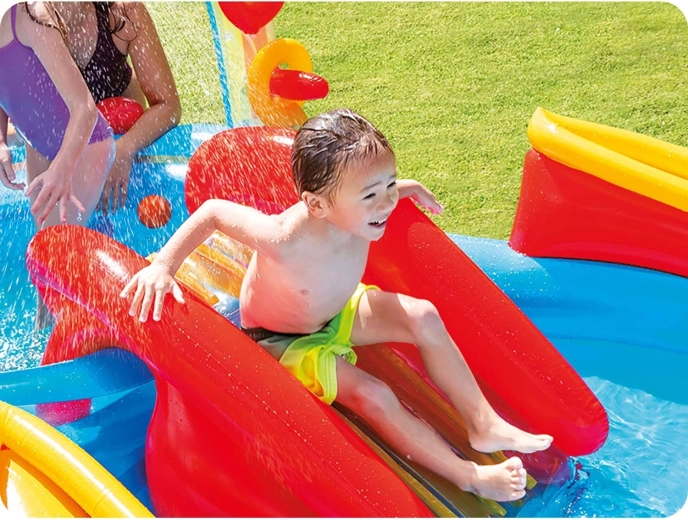 Toboggan sûr avec arrivée douce