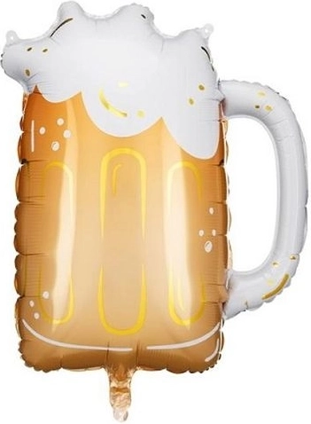 Ballon en aluminium en forme de chope de bière 66 × 54 cm