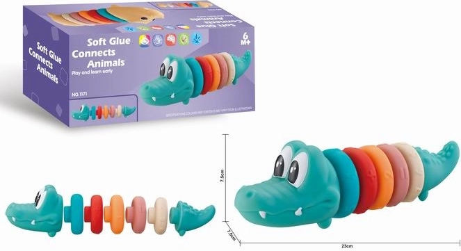 Blocs d’assemblage souples – crocodile 23 cm