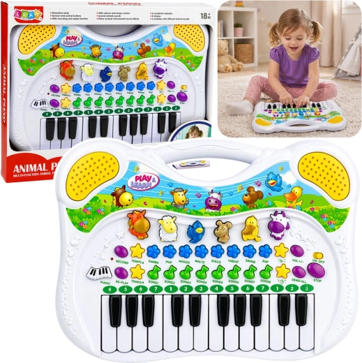 Piano éducatif interactif pour enfants avec sons d’animaux et mélodies