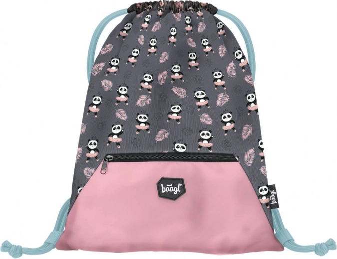 Baagl sac pour chaussures avec poche Panda