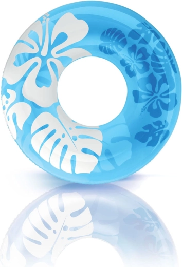 Bouée gonflable 91 cm motif floral hawaïen INTEX