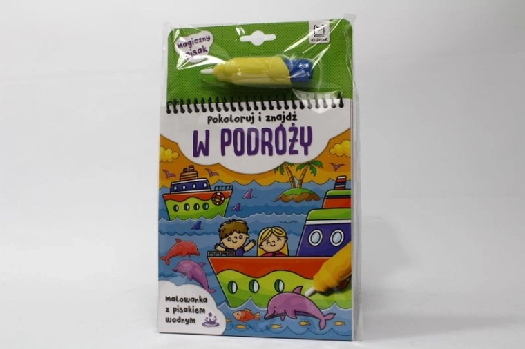 Cahier de coloriage avec feutre à eau pour les voyages