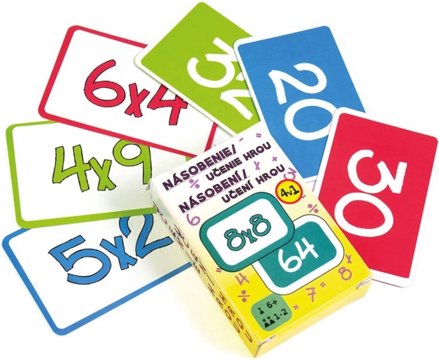 Cartes de jeu éducatives Argus 4en1 – table de multiplication