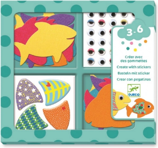 Ensemble d'autocollants Poissons Mignons de Djeco