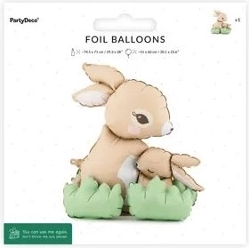 Ballon en aluminium sur pied Lapins (mix) 51 × 60 cm