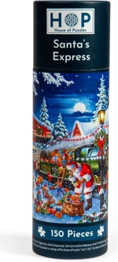 Puzzle HOP Le train de Noël du Père Noël, 150 mini-pièces