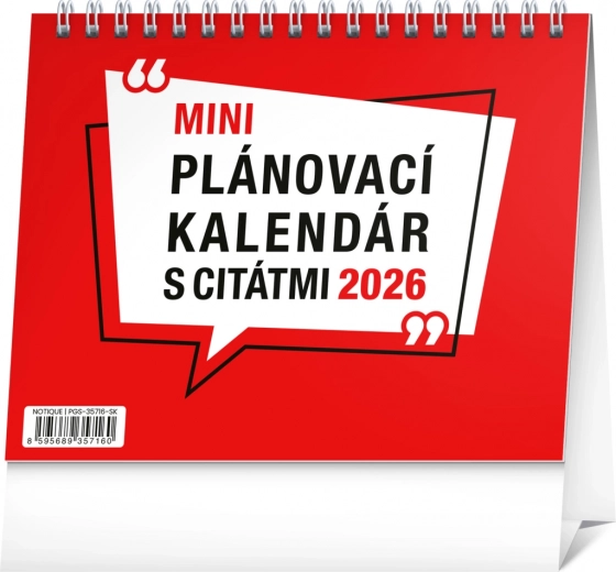 Calendrier de bureau planificateur avec citations 2026