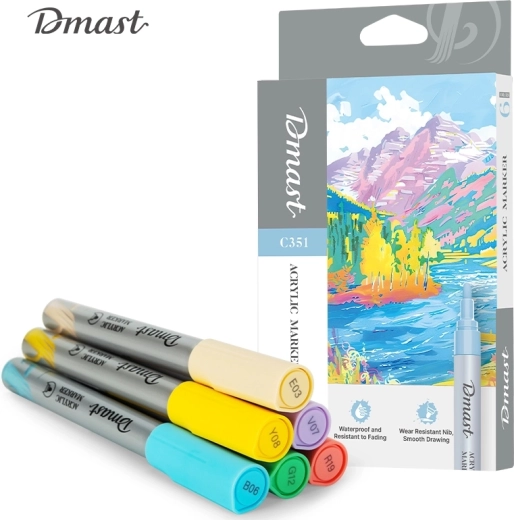 Marqueurs acryliques – lot de 6 pcs