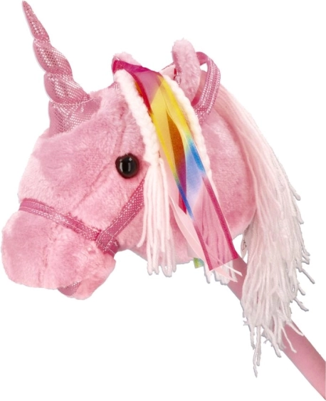 Licorne à bascule sur bâton Rosa