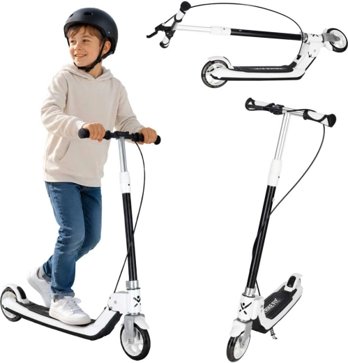 Trottinette pliable pour enfants Trike Fix avec roues LED, noire