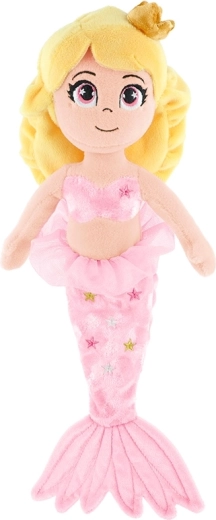 Sirène en peluche rose 25 cm