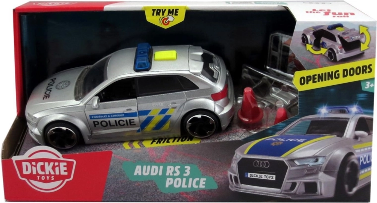 Dickie Audi RS3 police tchèque avec lumière et son