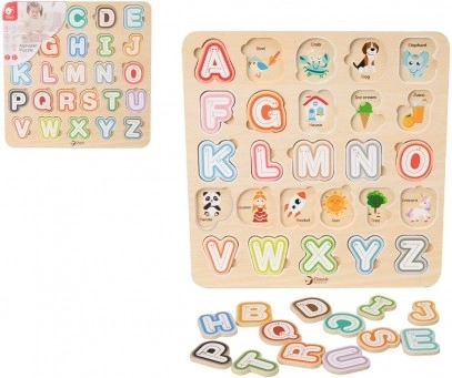 Puzzle alphabet en bois 30 × 30 cm