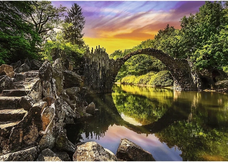 Impressionnant motif du pont de Rakotz