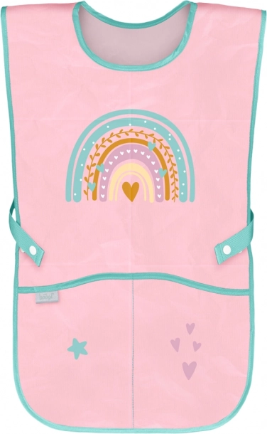 Tablier enfant arc-en-ciel rose