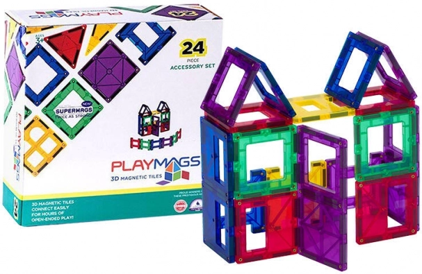 Blocs magnétiques 3D Playmags ensemble 24 pcs