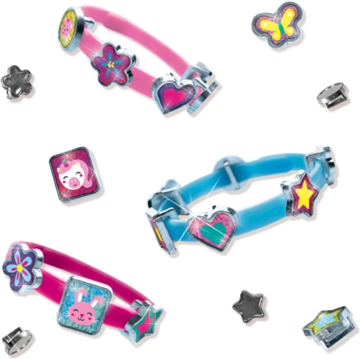3 bracelets colorés et 18 breloques à combiner