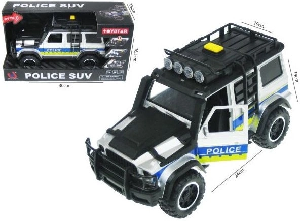 Véhicule de police tout-terrain avec lumière et son 24 cm