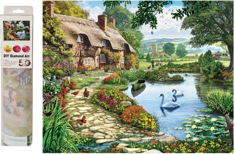 Mosaïque de diamants – maison de campagne