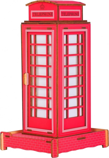 Puzzle 3D en bois Cabine téléphonique