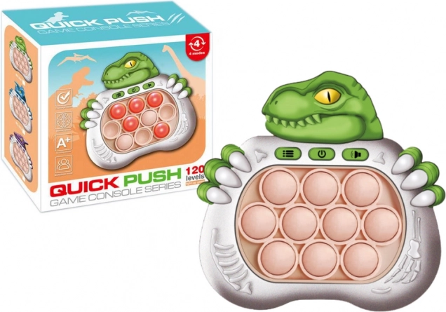 Jeu sensoriel Pop It dinosaure avec lumières et sons – vert