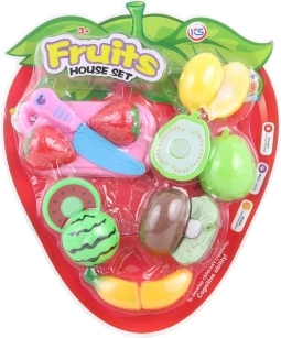 Set de découpe de fruits avec Velcro – blister en forme de fraise