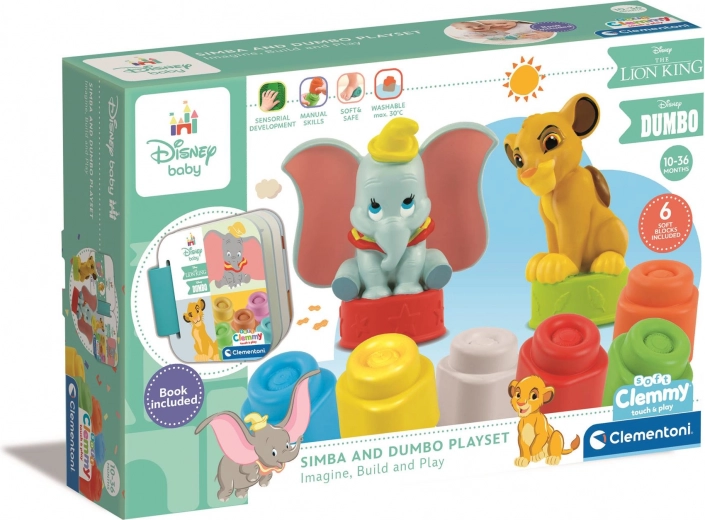 Cubes souples Soft Clemmy avec livret DISNEY Simba et Dumbo