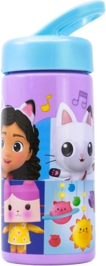 Bouteille en plastique Gabby’s Dollhouse avec paille rétractable 410 ml