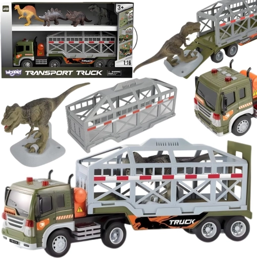 Camion Woopie – transporteur de dinosaures avec lumières et sons